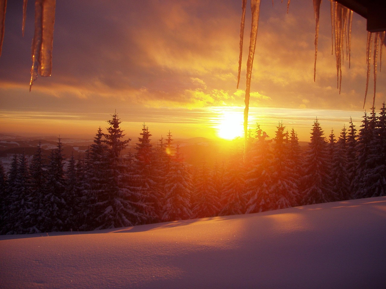 sunset karkonosze mountain